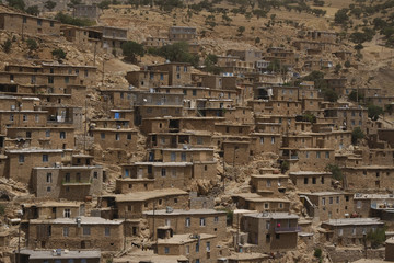 View of Palangan village in Kurdistan Province of Iran