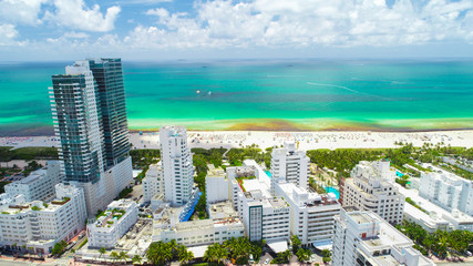 Aerial view of South Beach. Miami Beach. Florida. USA. 