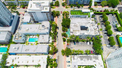 Aerial view of South Beach. Miami Beach. Florida. USA. 