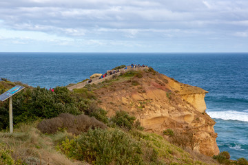 A lookout at the 12 Apostles at Port Campbell on the Great Ocean Road Victoria Australia on 23rd June 2018