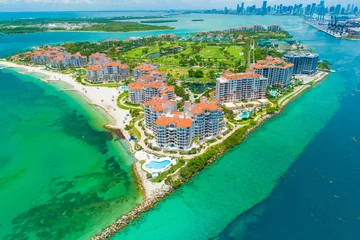 Deurstickers Luchtfoto Aerial view of South Beach. Miami Beach. Florida. USA. 