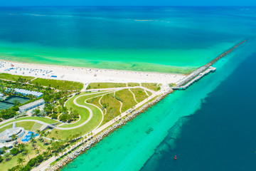 Aerial view of South Beach. Miami Beach. Florida. USA. 