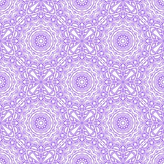 Round lace pattern for paisley , circle background with floral style. vector illustration. purple color.