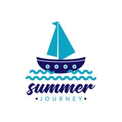 Summer logo template illustration
