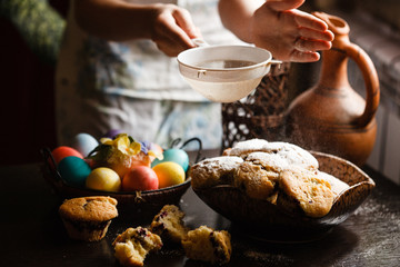 Easter eggs and pastries