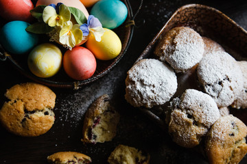 Easter eggs and pastries