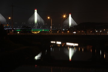 Fototapeta na wymiar Bridge lighting