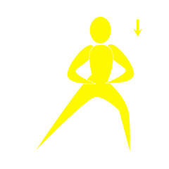 Abstract fitness person