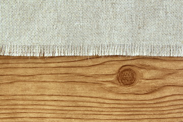 fabric on wooden background
