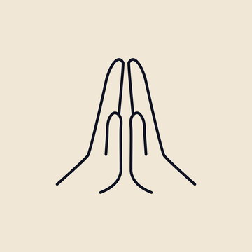 Illustration of hands praying and faith