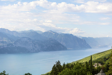 Naklejka na ściany i meble Lago di Garda in Italy from Above