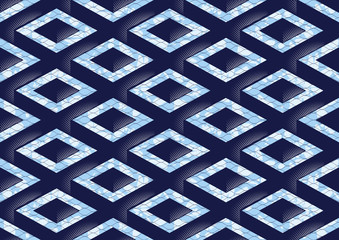 Textile fashion african print fabric super wax, Ankara prints, abstract seamless, vector illustration file.