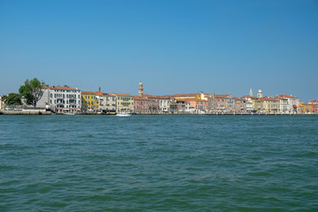 Entering Venice by boat