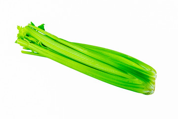 Obraz na płótnie Canvas Fresh green celery isolated on white background