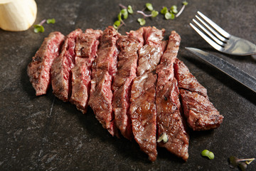 Thick Slices of Hot Grilled Whole Machete Steak