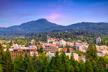 Fototapeta na wymiar Eugene, Oregon, USA Skyline