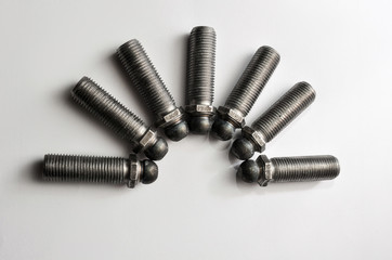 auto repair parts, detail as a background on white