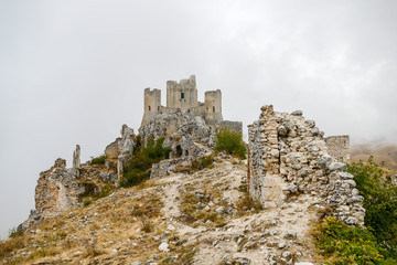 Rocca Calascio old Italian castle Location film of famous film The Name of the Rose and Ladyhawke