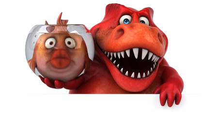 Fun trex - 3D Illustration © Julien Tromeur