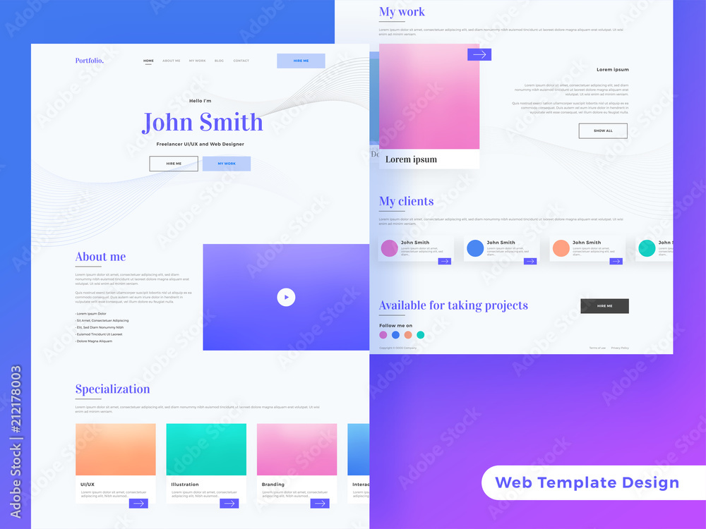 Poster skyscraper's view of building on shiny blue background. responsive landing page or hero banner for r