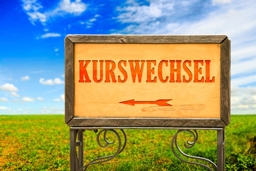 Schild 284 - Kurswechsel