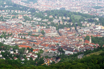 Fototapeta na wymiar Stuttgart panorama. View of the city from the tower Fernsehturm, Germany.