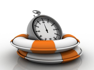 3d illustration stopwatch
