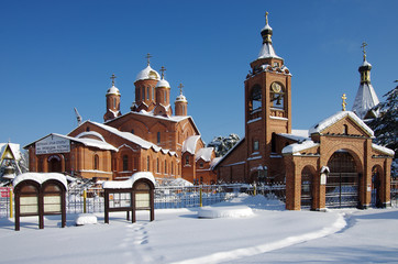 RAMENSKY DISTRICT, MOSCOW REGION, RUSSIA - February, 2018: Peter and Paul Church,  Ilinskoe