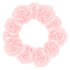 Pink Rose Wreath