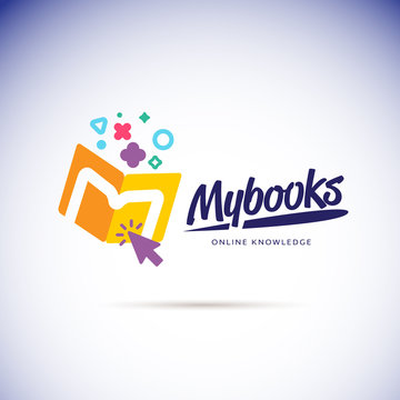 My books logo concept. online book store icon - vector
