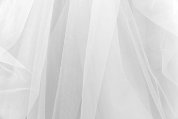 White tulle chiffon bridal veil texture background wedding concept - obrazy, fototapety, plakaty