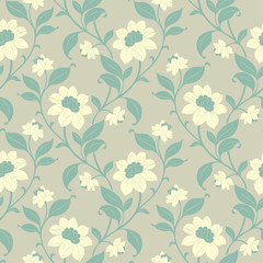 Seamless pattern with roses flowers