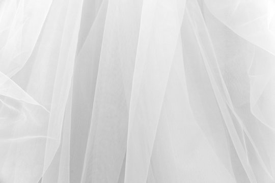 White tulle chiffon bridal veil texture background wedding concept