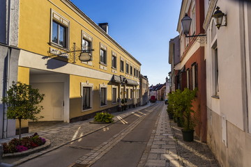 Fototapeta na wymiar Street in Melk town in Austria