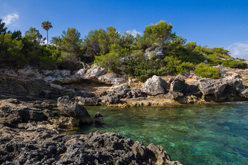beautiful and small cove in mallorca