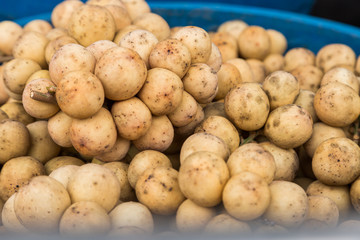 Fresh Wollongong fruit on the basket nature background