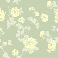 Seamless pattern with roses flowers