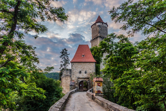 Zvikov castle, summer evening. Czech republic.