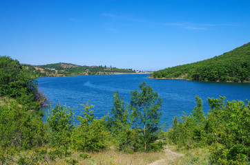 Fototapeta na wymiar The reservoir in Crimea near Alushta