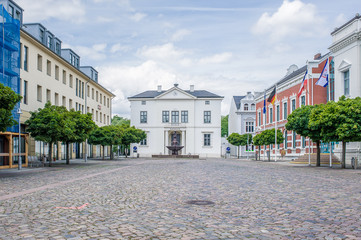 Market place in Bad Oldesloe, northern Germany