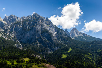 Fototapeta na wymiar Idyllic summer landscape in Austrian Alps
