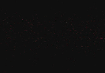 Obraz premium Dark background with glowing dots, circles. Abstract lights, universe, galaxy. Space pattern. Vector illustration