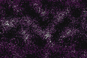 Dark background with glowing dots, circles. Abstract lights, universe, galaxy. Space pattern. Vector illustration