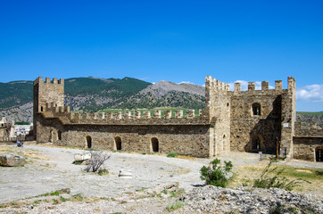 Fototapeta premium SUDAK, CRIMEA - June, 2018: Genoese fortress