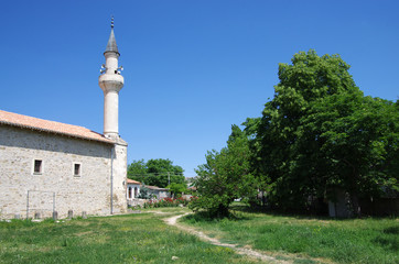 Obraz premium STARYI KRYM, CRIMEA - June, 2018: Khan Uzbek mosque in summer day
