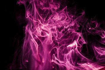 Purple smoke on black background