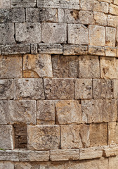 Texture of stone wall in ancient city, Hierapolis