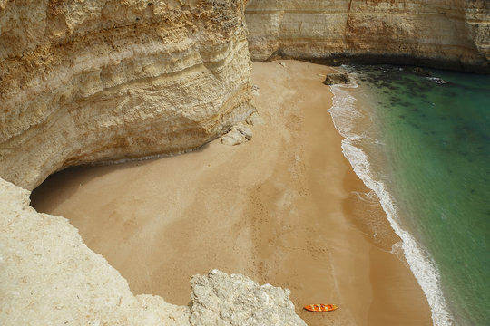 Canoe on the beach, Algarve coast