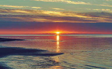 Sunset  White Sea