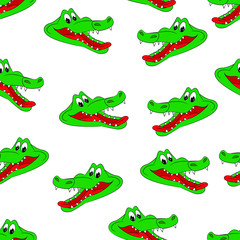 Fototapeta premium vector illustration crocodile pattern